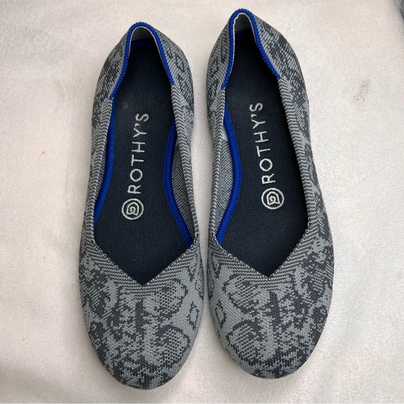 Rothy's Shoes - Rothy’s Stone Snake Print Round Flats Size 7